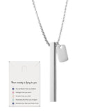 Stainless Steel Mindful Breathing Necklace - 5 Colours