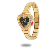 Stainless Steel Heart Italian Charm Watch - 29 Options