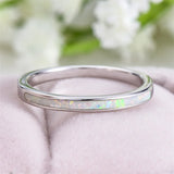 Fashion Created Opal Eternity Ring - 2 Colours