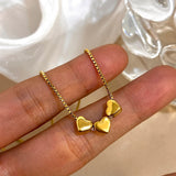 Stainless Steel Triple Heart Necklace - 3 Options
