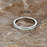 Fashion Created Opal Eternity Ring - 2 Colours