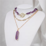 Fashion Multi-layer Natural Stone Bead Necklace - 5 Options