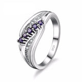 Fashion Wavy 2 Colour CZ Ring - 3 Colours