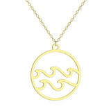 Stainless Steel Wave Necklace - 12 Options