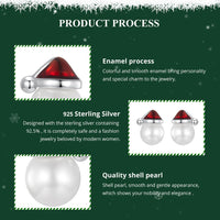 925 Sterling Silver Christmas Stud Earrings - 9 Options
