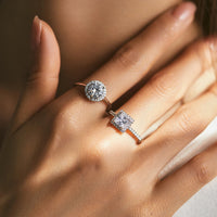 925 Sterling Silver Round Geometric CZ Ring