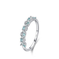 925 Sterling Silver Mint Green Stackable Eternity Ring - 2 Designs