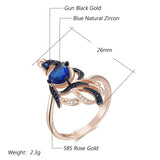 Fashion Blue CZ Bird Ring