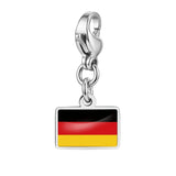 Stainless Steel 10mm Country Flag Charms - 24 Options