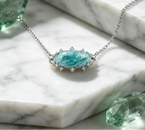 Fashion Oval Natural Amazonite Necklace