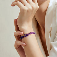 Irregular Chip Stone Bracelet With Card - 21 Options