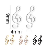 Stainless Steel Musical Themed Earrings