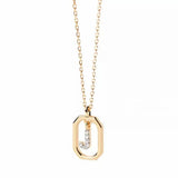 925 Sterling Silver CZ Plated Dainty Letter Necklace - 26 Options