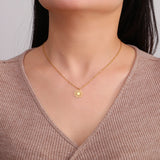Stainless Steel Hollow Sunflower Necklace - 4 Options