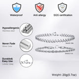 Stainless Steel 2pcs Mixed Link Bracelet Set - 12 Options - 3 Lengths