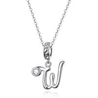 925 Sterling Silver Letter/Initial Necklace - 26 Options