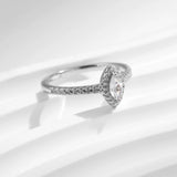 925 Silver Marquise Cut CZ Ring