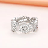 Fashion Wide Plated Wings Ring