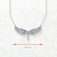 925 Sterling Silver Phoenix Wing Blue CZ Necklace/ Bracelet/ Set