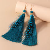 Bohemian Tassel/Feather Drop Earrings - 9 Options
