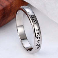 925 Sterling Silver I am Enough Ring