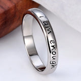 925 Sterling Silver I am Enough Ring