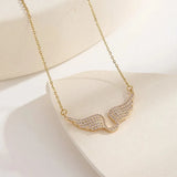 Fashion CZ Angel Wings Necklace - 2 Colours