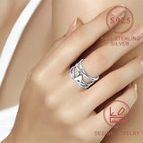 925 Sterling Silver Heart-Shaped Wide Ring