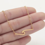 Stainless Steel Wave Necklace - 12 Options