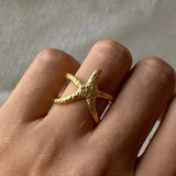 Stainless Steel Sea Themed Open Ring - 6 Options