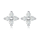 925 Sterling Silver Simple CZ Small Ball/Flat Back Studs - 12 Options