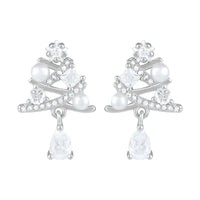 925 Sterling Silver Christmas Hoop Hanging Earrings - 14 Options