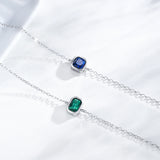 925 Sterling Silver Fashion Cubic Zirconia Geometric Design Bracelet - 4 Options