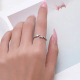 925 Sterling Silver Minimalist CZ Ring