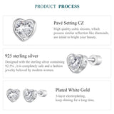 925 Sterling Silver Simple CZ Small Ball/Flat Back Studs - 12 Options