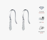 925 Sterling Silver Moissanite Dangle Water Drop Earrings