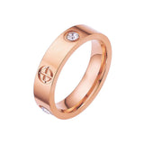 Stainless Steel Classic Cross CZ Ring - 9 Options
