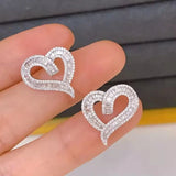 Fashion Baguette Heart Earrings