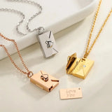 Stainless Steel Customised Heart/Envelope Necklace - 5 Options