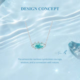 Fashion Oval Natural Amazonite Necklace