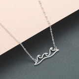 Stainless Steel Wave Necklace - 12 Options