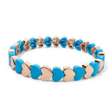 Fashion Colourful Enamel Heart Bracelet - 9 Options
