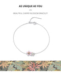 925 Sterling Silver Original Pink Cherry Blossom Bracelet