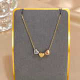 Stainless Steel Triple Heart Necklace - 3 Options