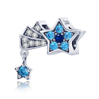 925 Sterling Silver Blue Shooting Star Charm