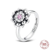 925 Sterling Silver Rotating/Anxiety Flower Ring