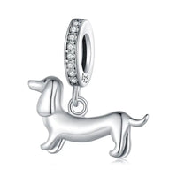 925 Sterling Silver Dog Hanging Charm - 9 Options
