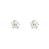 925 Sterling Silver Cherry Blossom Stud Earrings