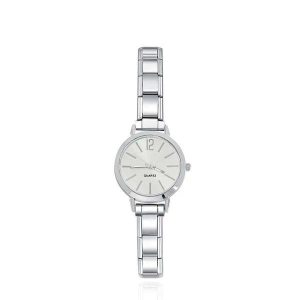 Stainless Steel Round Simple Italian Charm Watch - 4 Colours