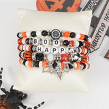 4Pcs Halloween Clay Beaded Bracelet Set - 6 Options